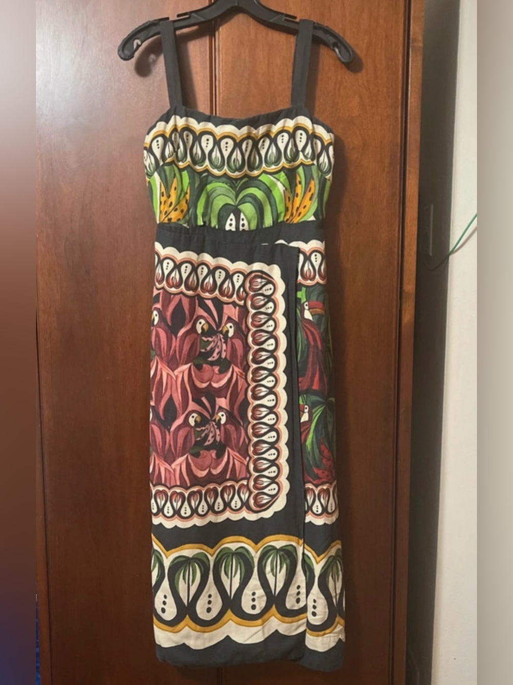 Farm Rio Coconut Tree Flow Scarf Dress (runs small)